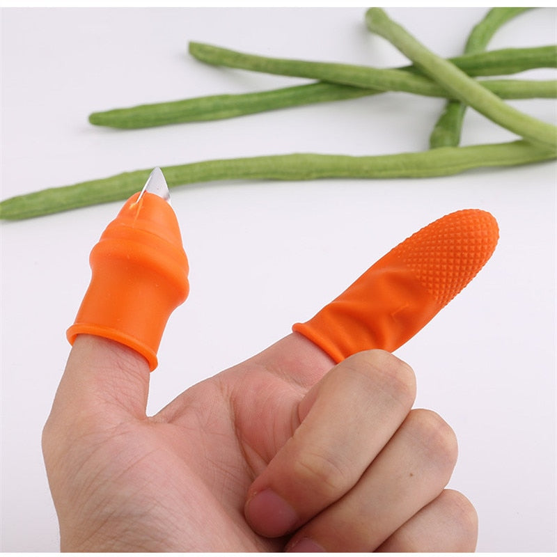 Silicone Thumb Knife Finger Protector Gears Cutting Vegetable